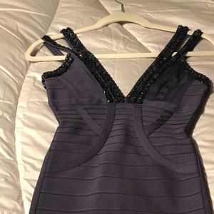 Herve Leger Rhinestone Dress XS